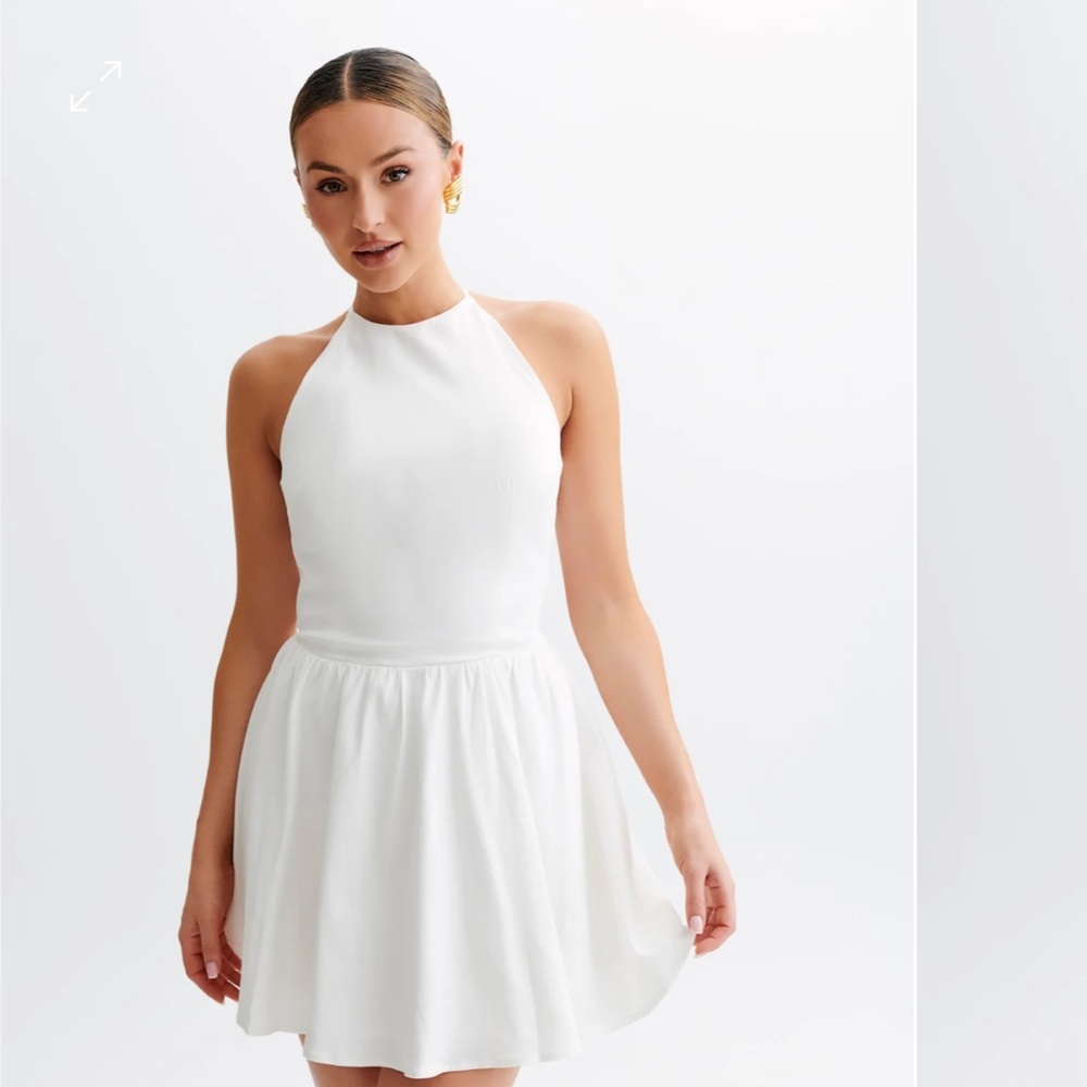 Meshki Carolina white mini dress